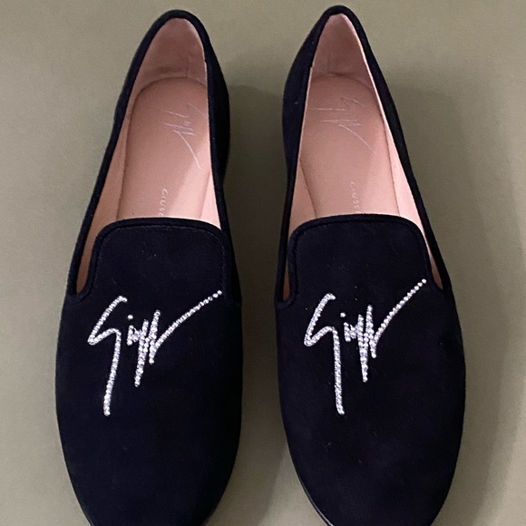 Giuseppe Zannoti black loafers with Christal logo - Picture 2 of 5